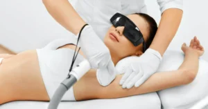 Woman receiving Laser Hair Removal treatment in Mount Kisco, NY